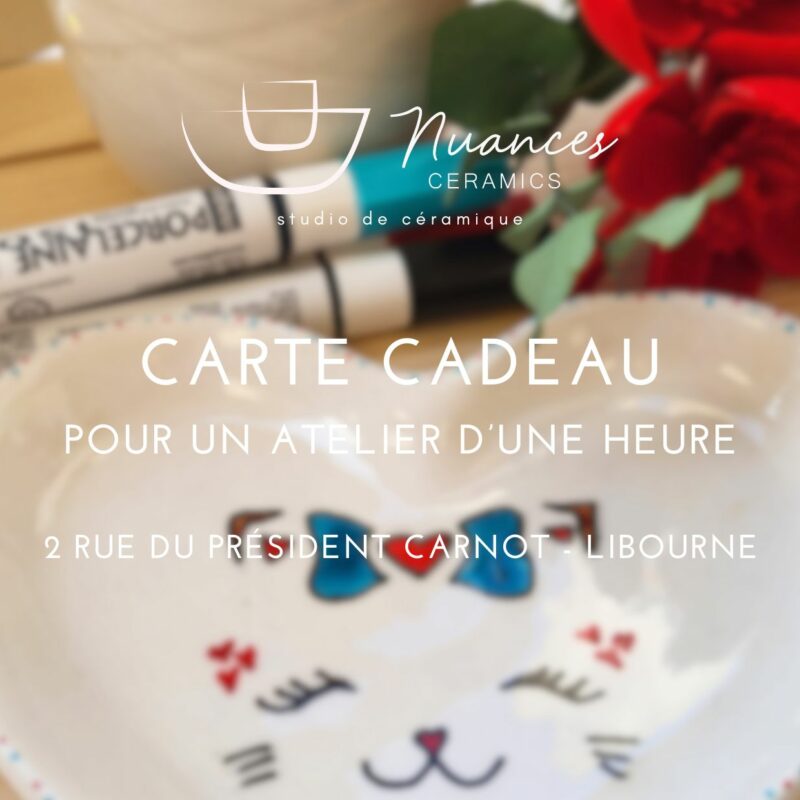 Carte cadeau Atelier d'une heure